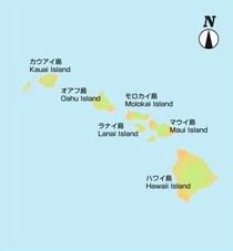 ハワイの地図